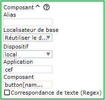 Localisateur dans l'étape d'automatisation de dispositif