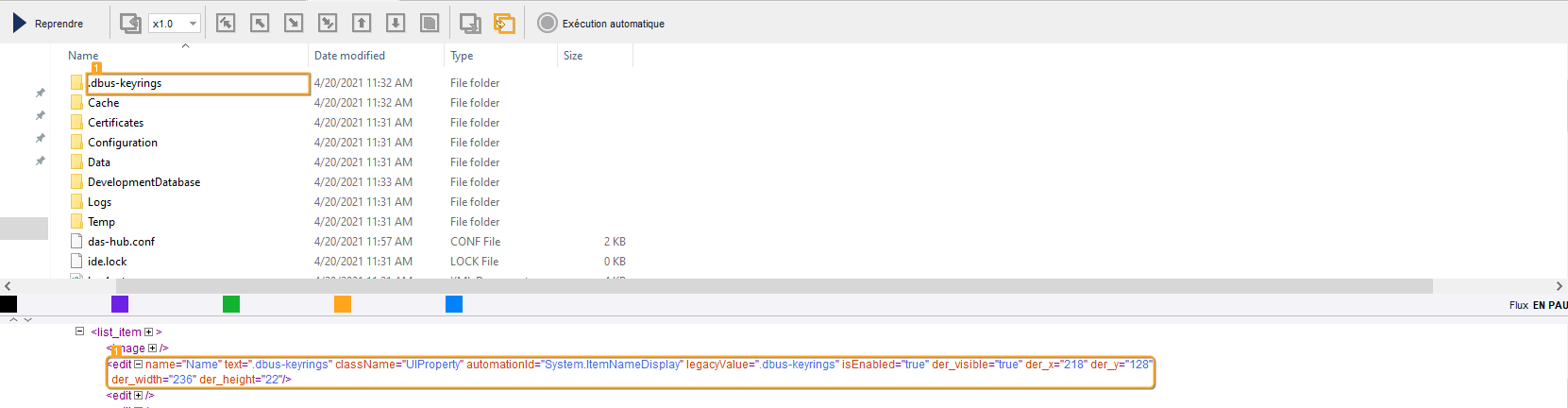 Exemple de recherche qui trouve le premier élément « edit » qui est un enfant de « list »