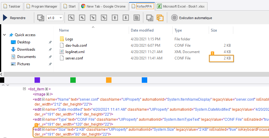 Recherche d'un élément « edit » situé n'importe où après l'élément