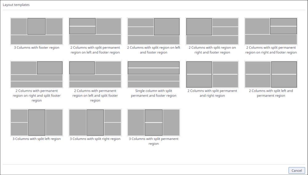 Layout templates